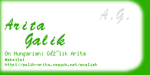arita galik business card